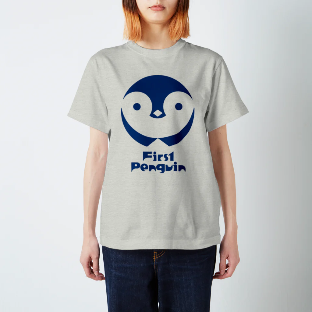 どいまさとしのロゴ子ども向けT　青ペンギン Regular Fit T-Shirt