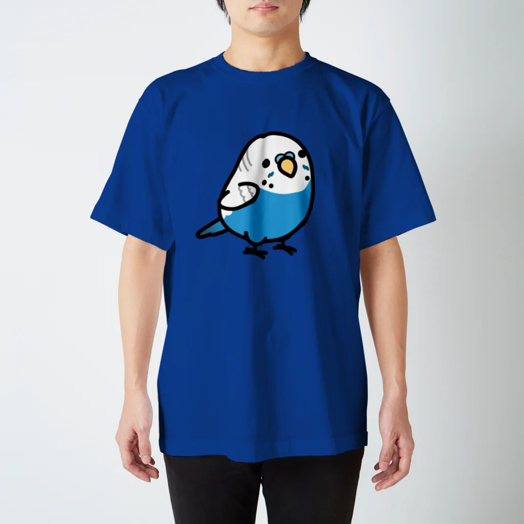 Cody the LovebirdのChubby Bird セキセイインコ　ブルー　男の子 スタンダードTシャツ