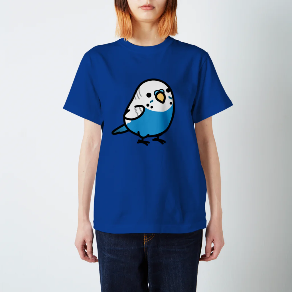 Cody the LovebirdのChubby Bird セキセイインコ　ブルー　男の子 スタンダードTシャツ