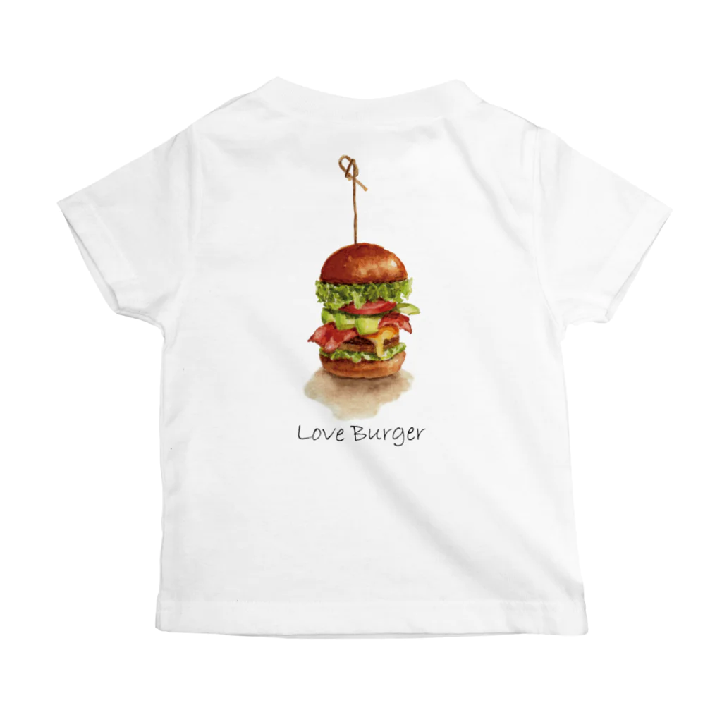 laundry-illustrationのHamburger Regular Fit T-Shirtの裏面