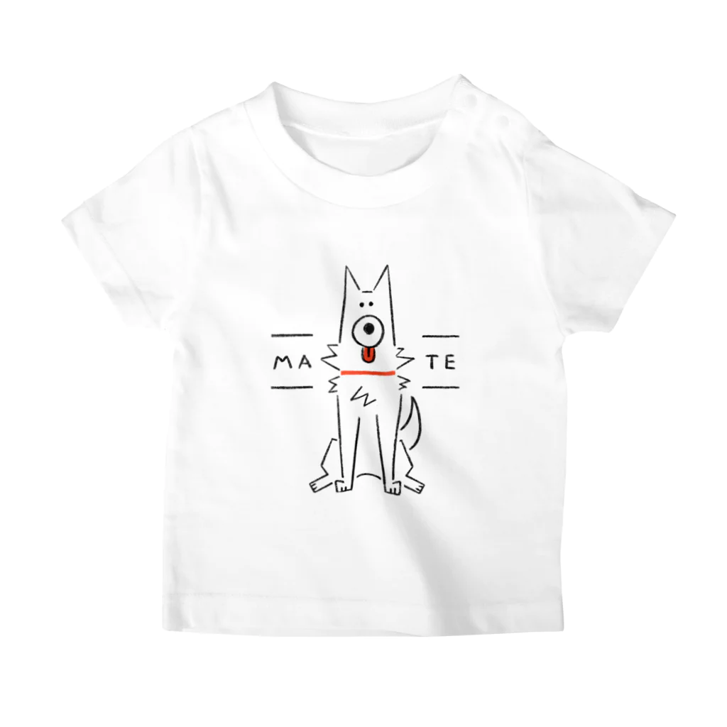 アガタチホのお店の線の犬_文字入り スタンダードTシャツ