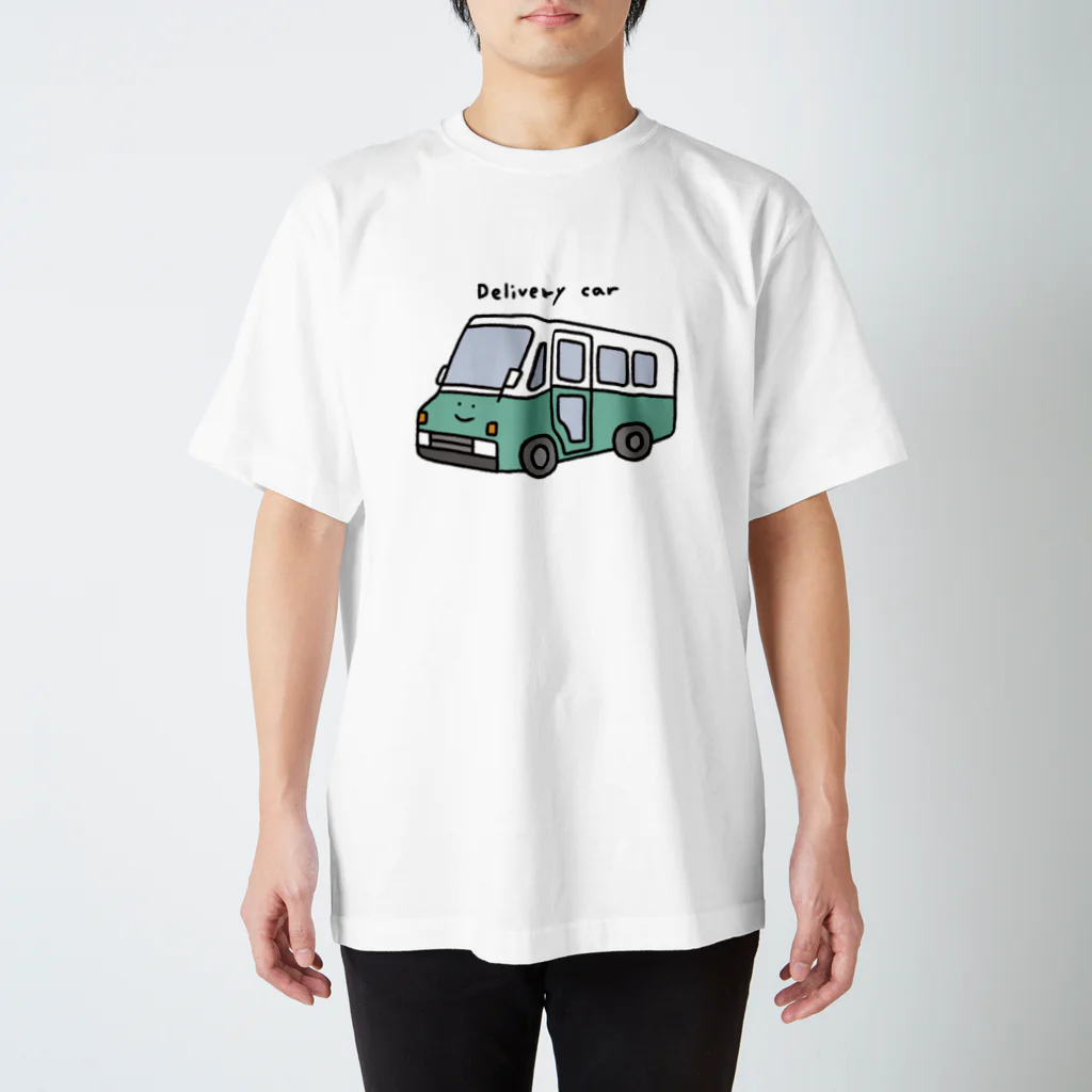 ぼんやり商会 SUZURI店の宅配車さん スタンダードTシャツ