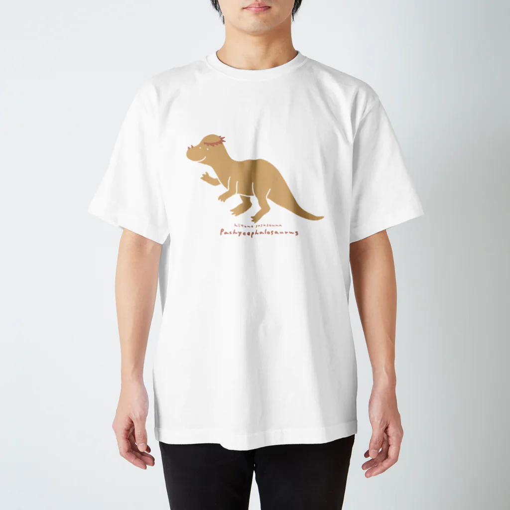 ぼんやり商会 SUZURI店の人の良さそうなパキケファロサウルス スタンダードTシャツ