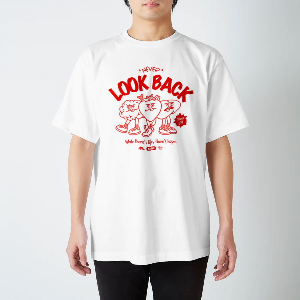 KAMENOCO SHOPの【※キッズ用】NEVER LOOK BACK（Red） Regular Fit T-Shirt