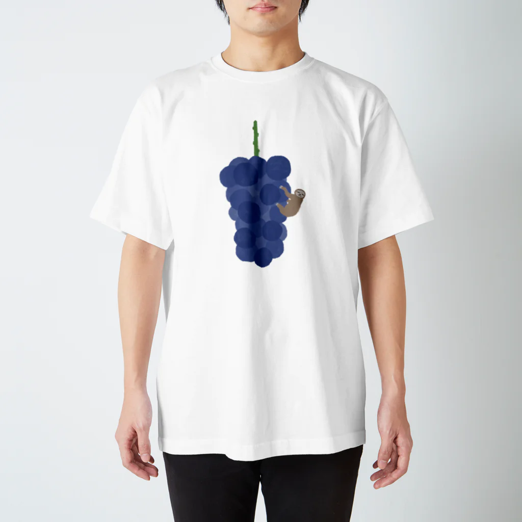 omori tsukushiのナマケモノとぶどう Regular Fit T-Shirt