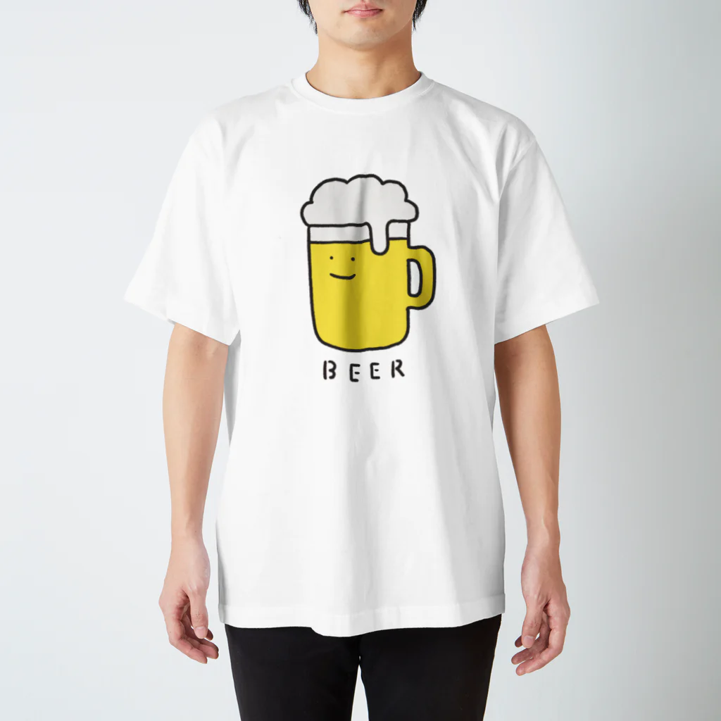 ぼんやり商会 SUZURI店のビールさん（こども） スタンダードTシャツ