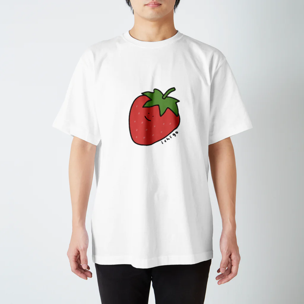 ぼんやり商会 SUZURI店のいちごさん ｡ｏＯ スタンダードTシャツ