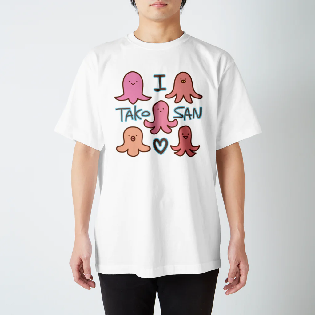 sakumayoshikoのI♡Lタコさんウインナー　 Regular Fit T-Shirt