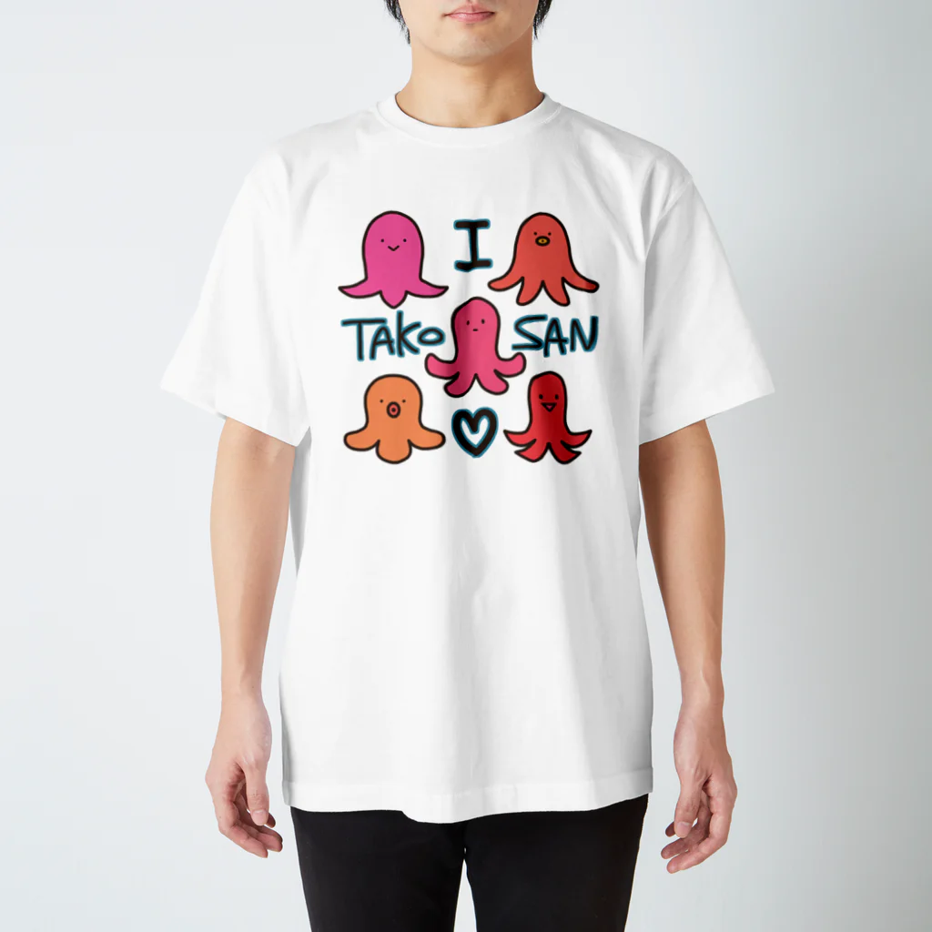 sakumayoshikoのI♡Lタコさんウインナー　ビタミンカラー Regular Fit T-Shirt