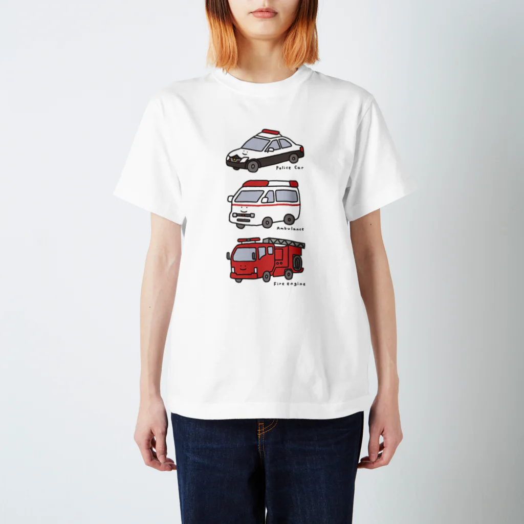 ぼんやり商会 SUZURI店の人の良さそうなサイレンカー3 Regular Fit T-Shirt
