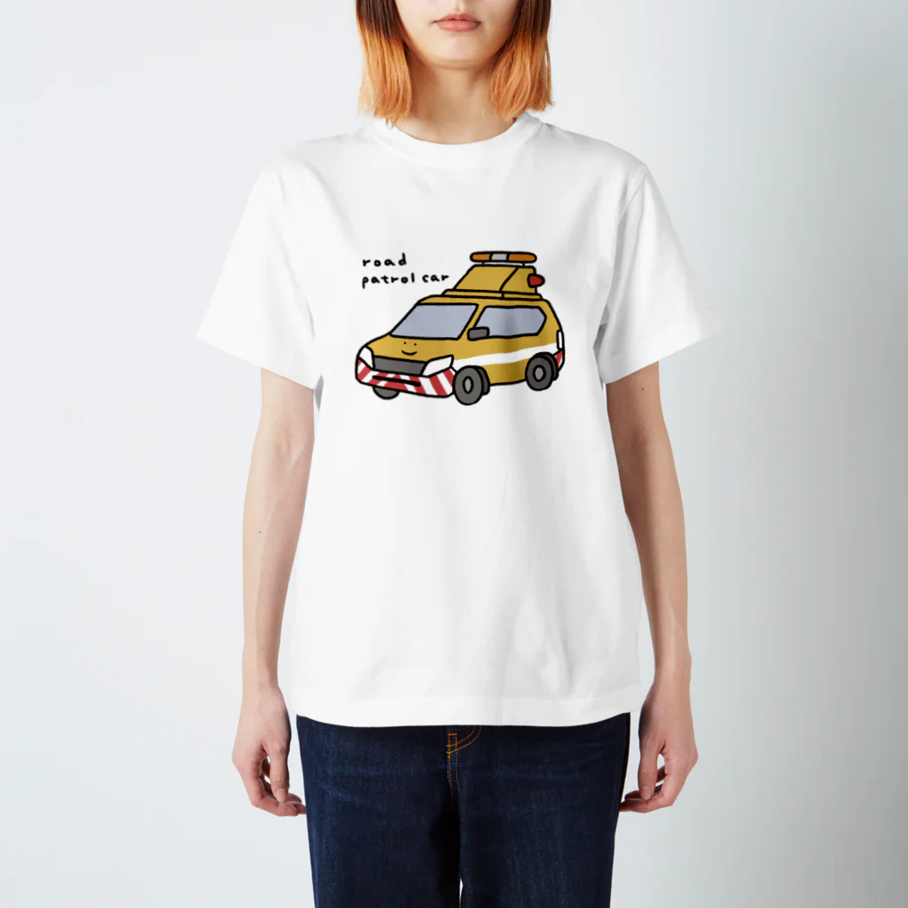 ぼんやり商会 SUZURI店の道路パトロールカーさん スタンダードTシャツ