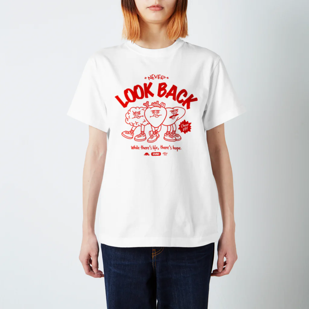 KAMENOCO SHOPの【※キッズ用】NEVER LOOK BACK（Red） 티셔츠