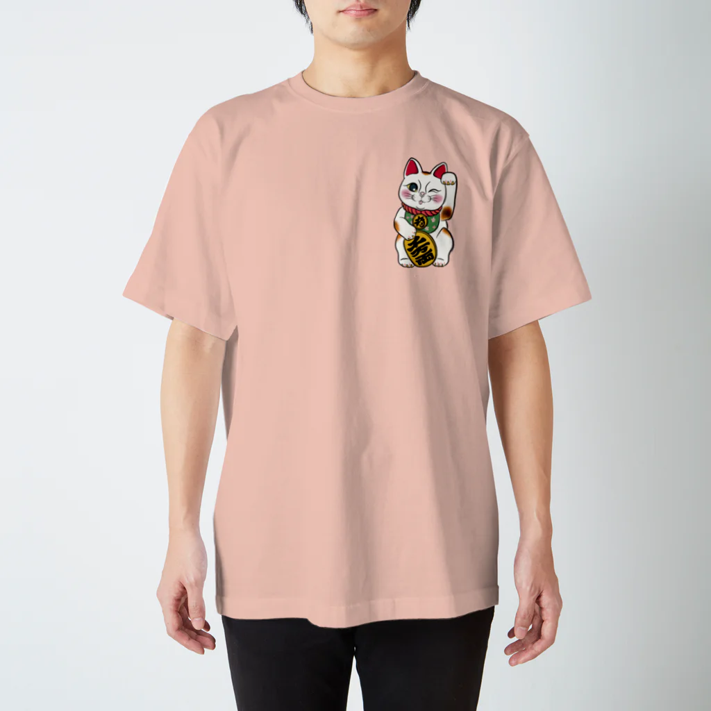 Capybaracoupleの可愛い招き猫 スタンダードTシャツ