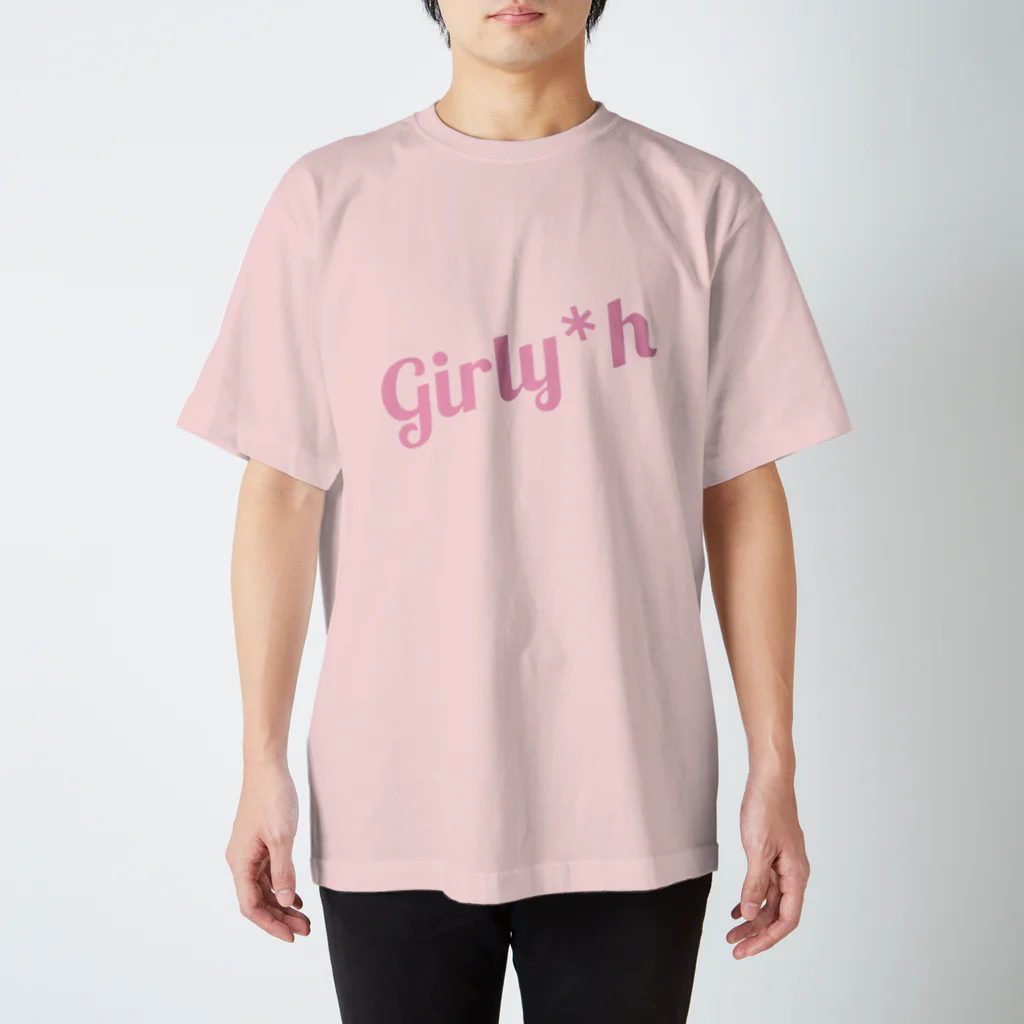 Girly*hガーリーエイチのGirly*hロゴ(ピンク) スタンダードTシャツ