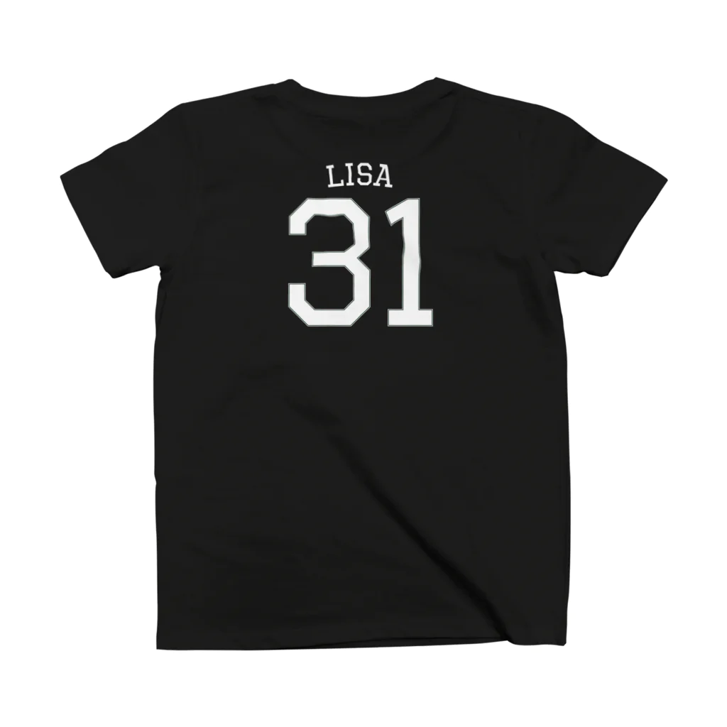 レバンガ☆SAPPOROのナンバーTシャツ(#31 LISA)濃色 スタンダードTシャツの裏面