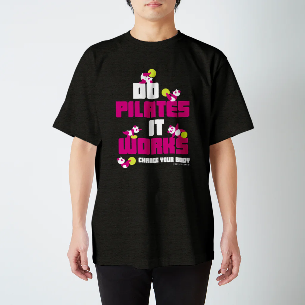 FOXY COLORSのピラティス PILATES ウェア パンダ Tシャツ pink スタンダードTシャツ