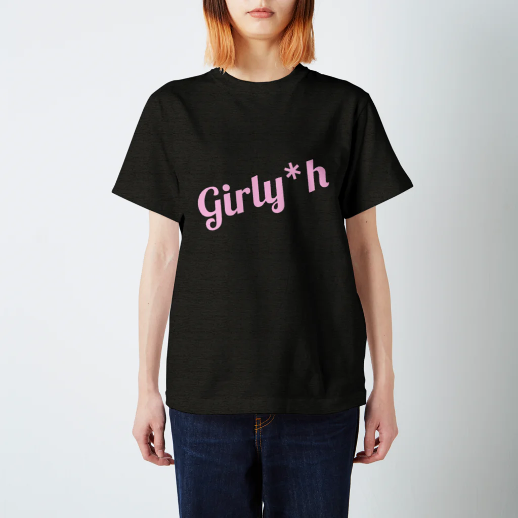 Girly*hガーリーエイチのGirly*hロゴ(pink) スタンダードTシャツ