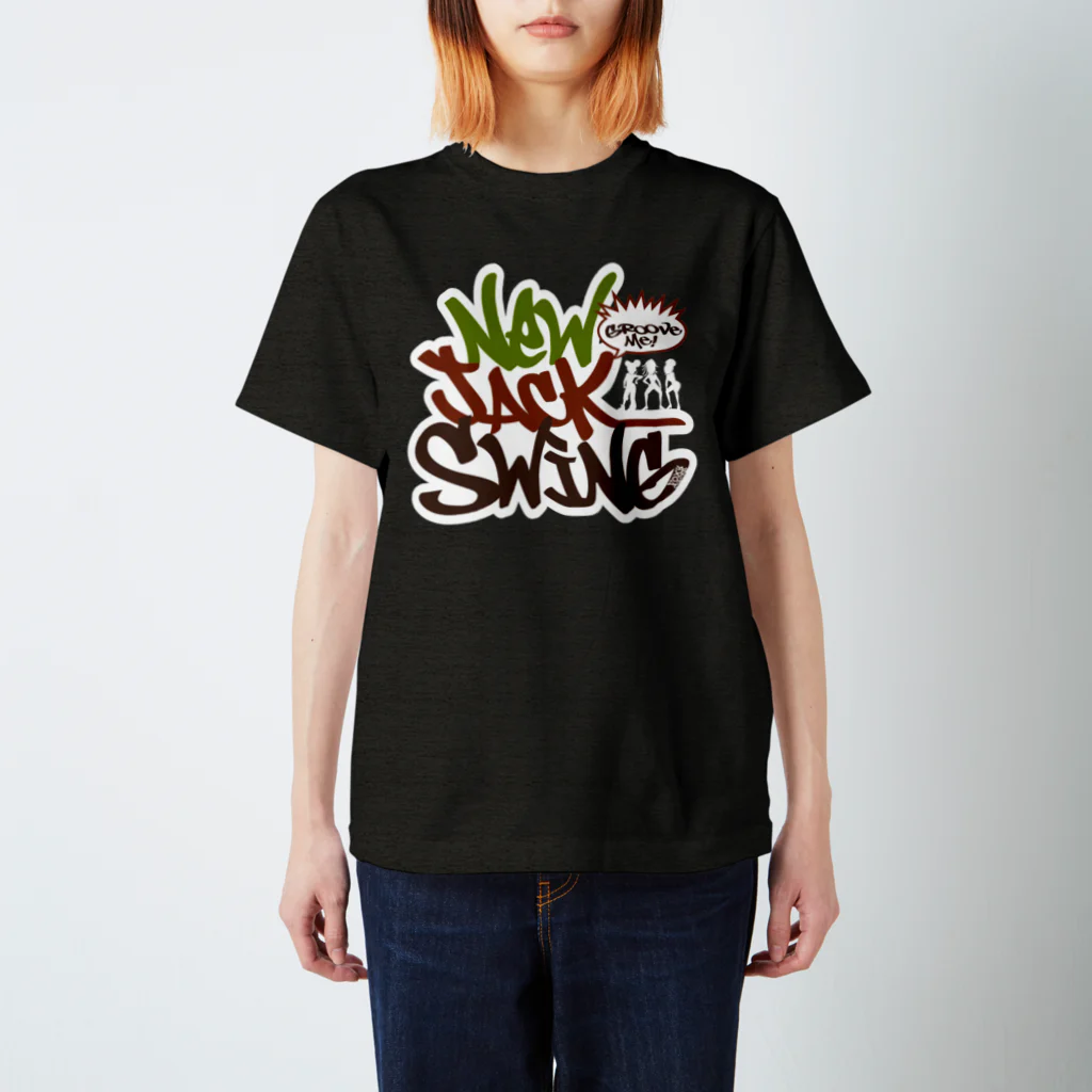 FOXY COLORSのNew Jack Swing khaki  Regular Fit T-Shirt