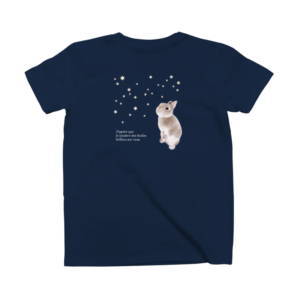 ECLAIR BUNNYの星降る夜（バックプリント） Regular Fit T-Shirtの裏面