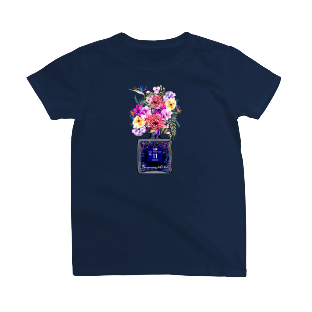 &i Designのアンドアイデザイン　数秘＆カラー🄬オマージュボトルNo11&INDIGO スタンダードTシャツ