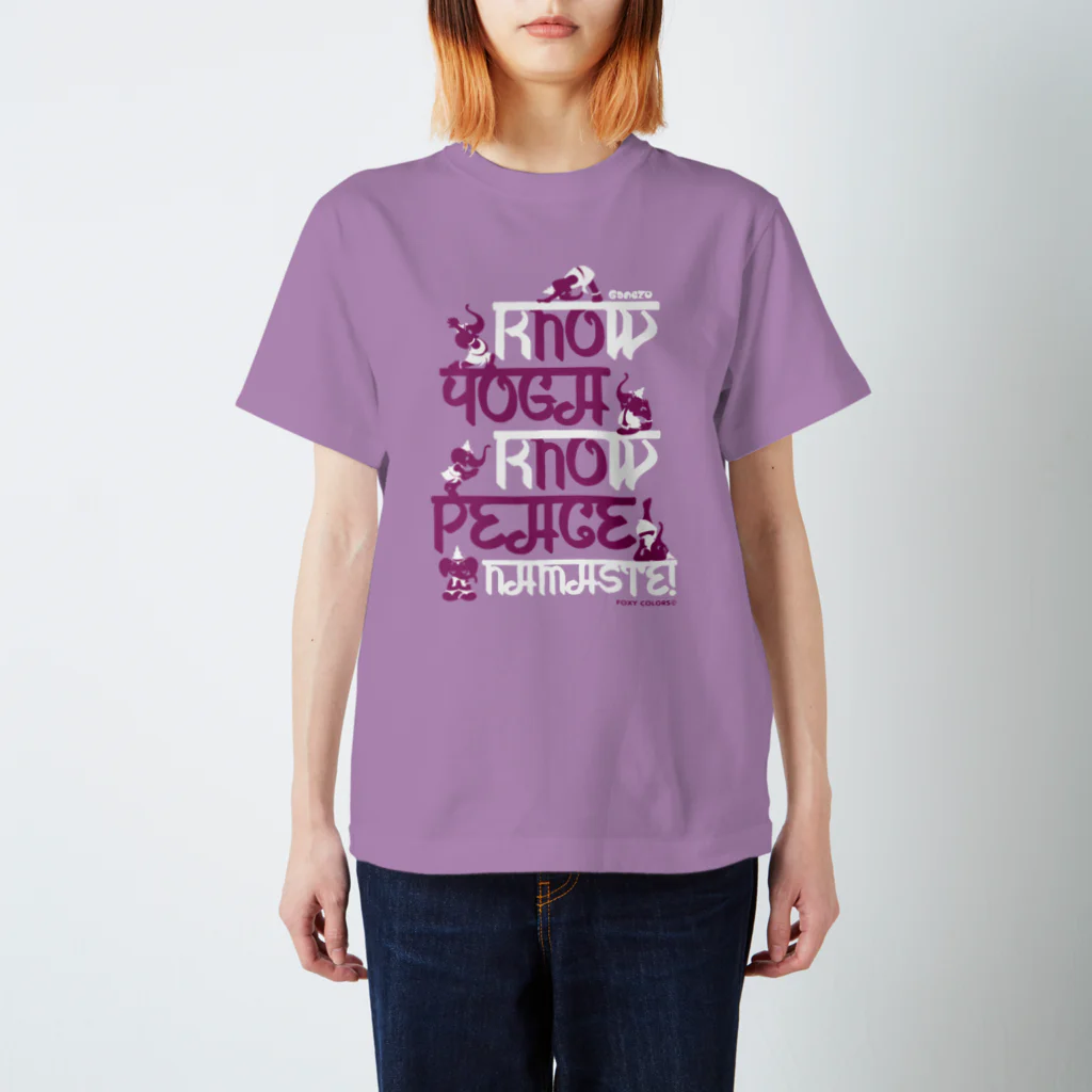 FOXY COLORSのヨガの先生ガネゾーくん スタンダードTシャツ