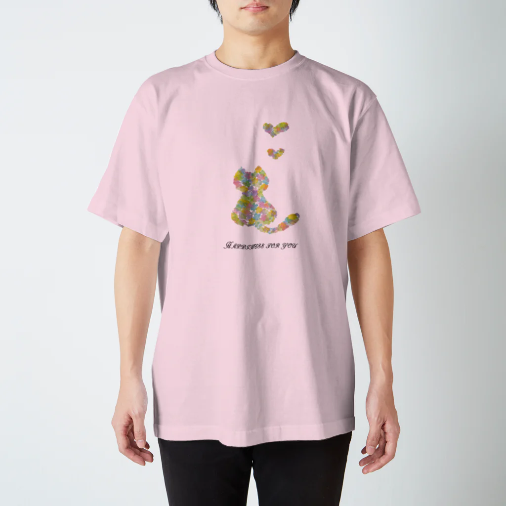 かいこ☆消しゴムはんこ作家のフラワーキャット（猫） Regular Fit T-Shirt