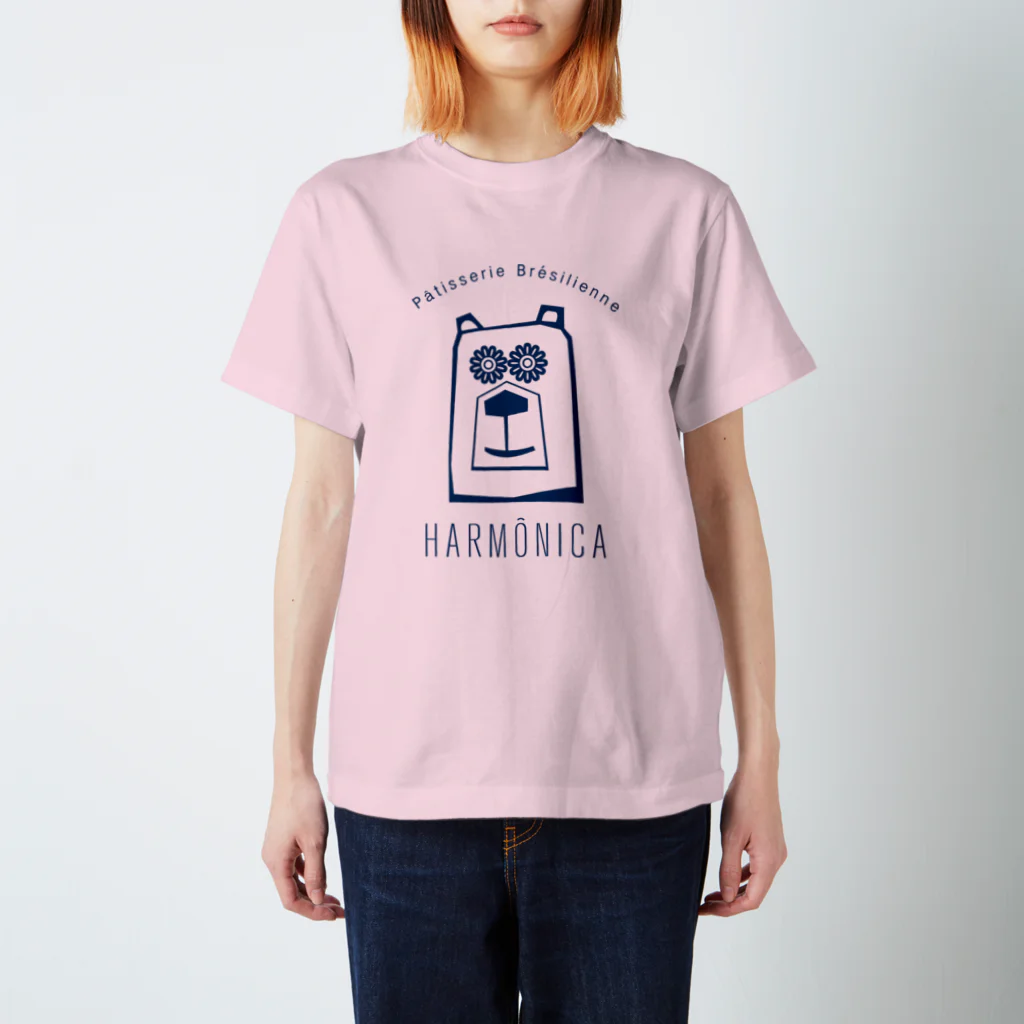 パティスリーハーモニカのハーモニカクマ(G)モノ紺 スタンダードTシャツ