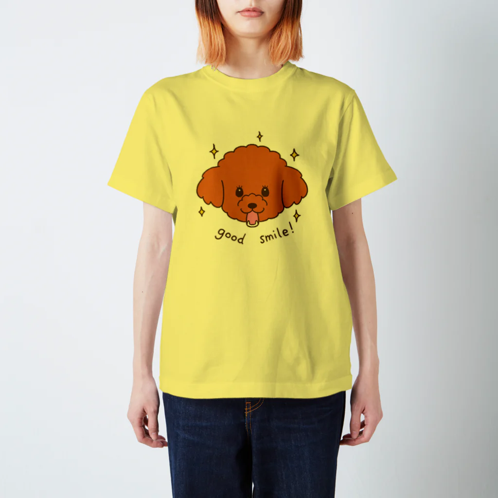 あかべ子's ゆるいどうぶつたちのグッドスマイル！　トイプー スタンダードTシャツ