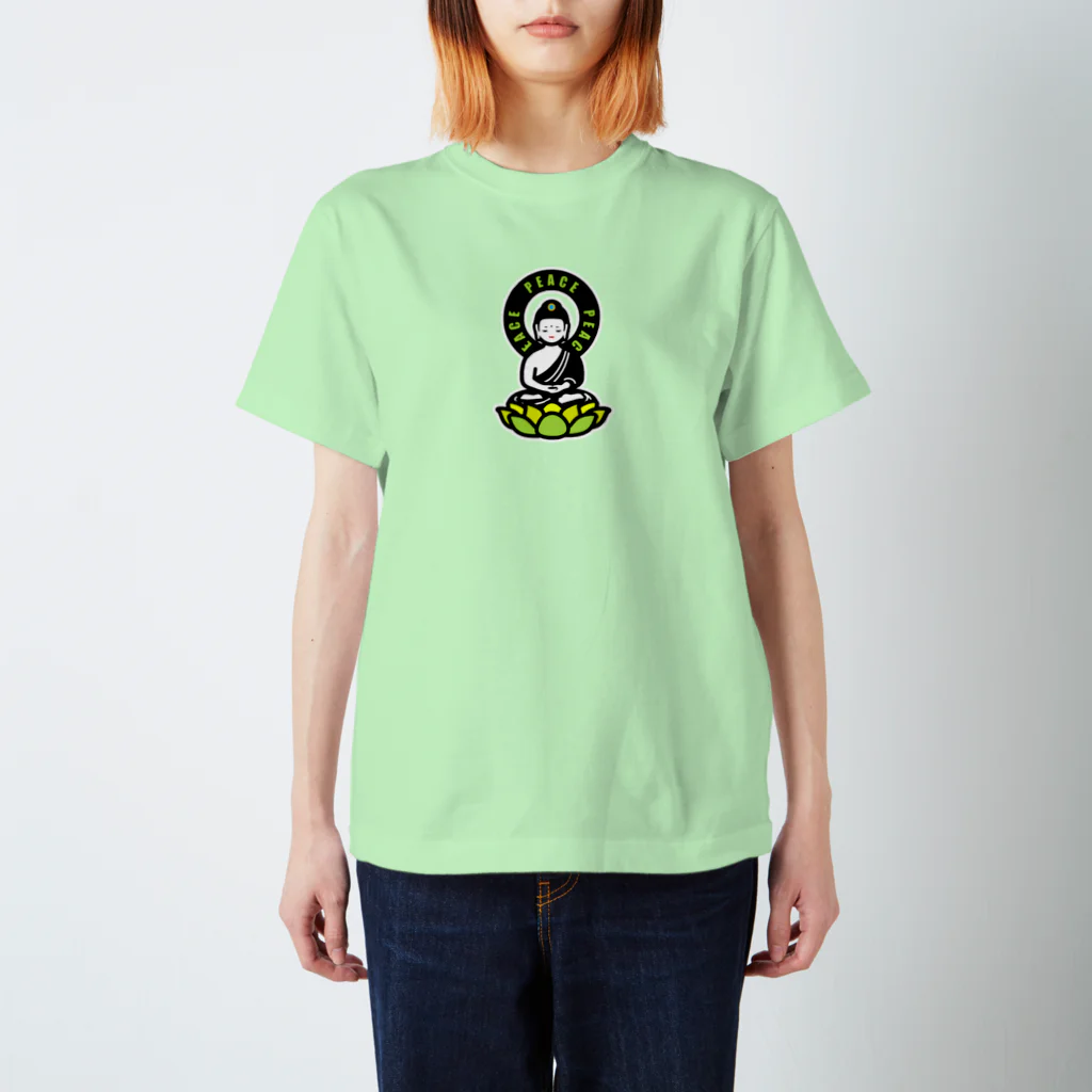 くねくね道のPEACE BUDDHA スタンダードTシャツ