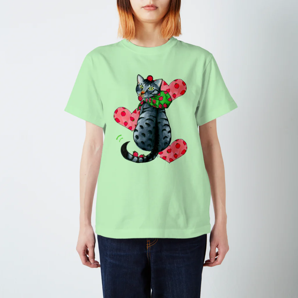 miku'ꜱGallery星猫のいちご大好きにゃんこ スタンダードTシャツ