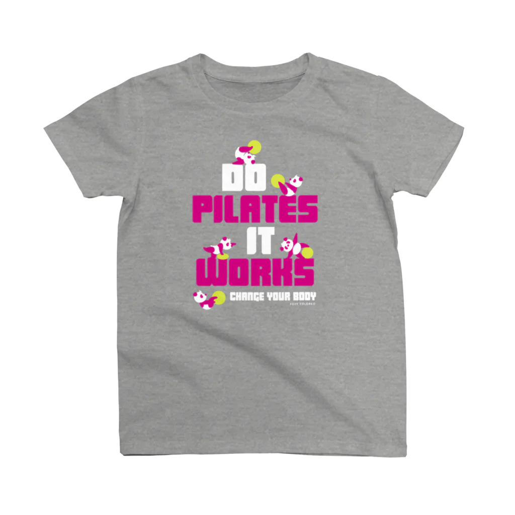 FOXY COLORSのピラティス PILATES ウェア パンダ Tシャツ pink スタンダードTシャツ