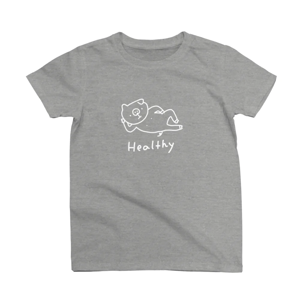 甲斐えるのブタ！ぶた！豚！のHealthy （白線） Regular Fit T-Shirt