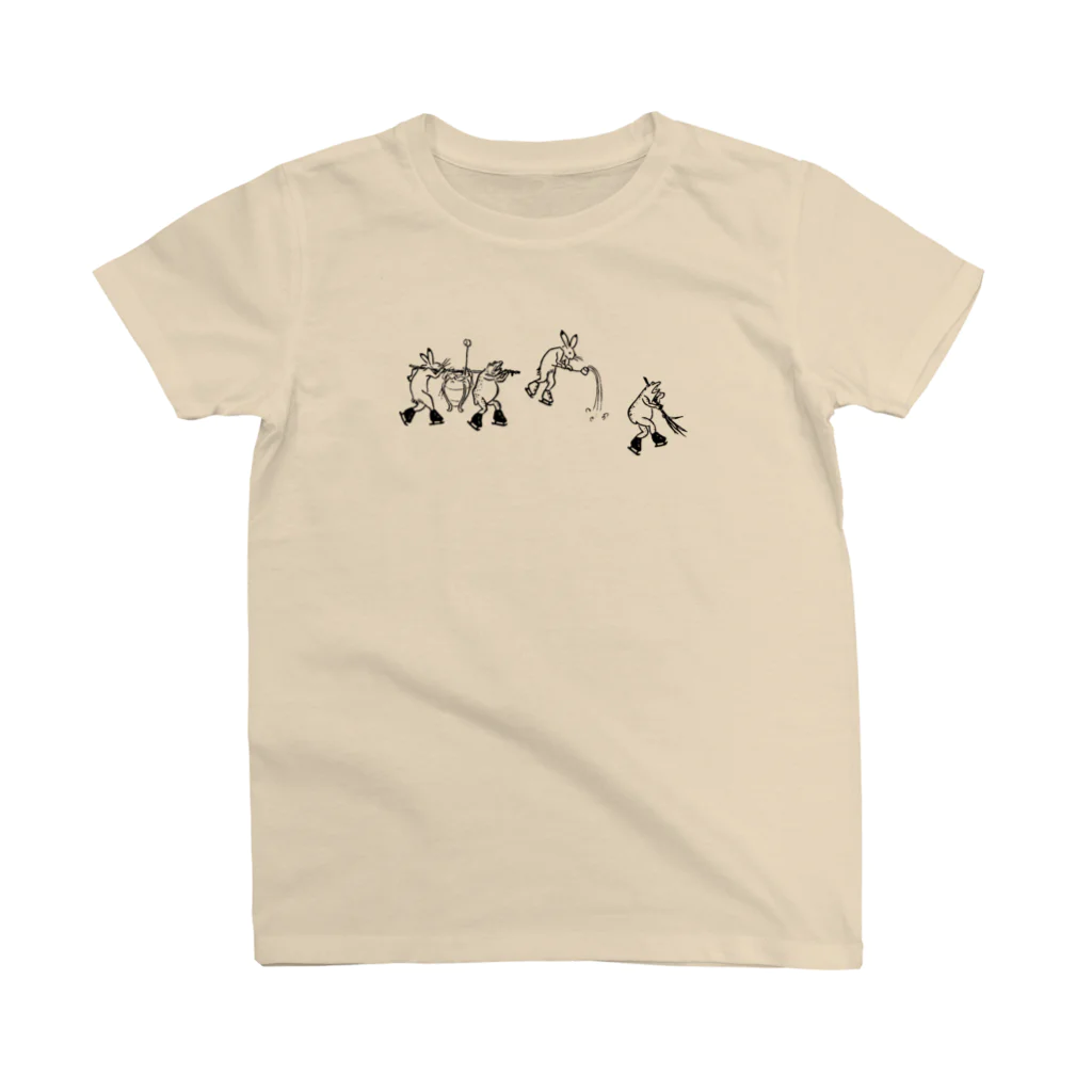 HorSen-koの鳥獣戯画スケート獣力整氷中 スタンダードTシャツ