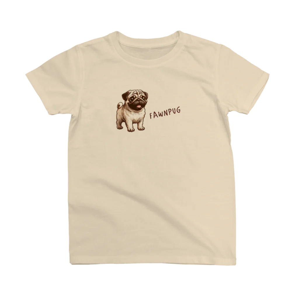 ブヒーズのFAWN　PUG スタンダードTシャツ