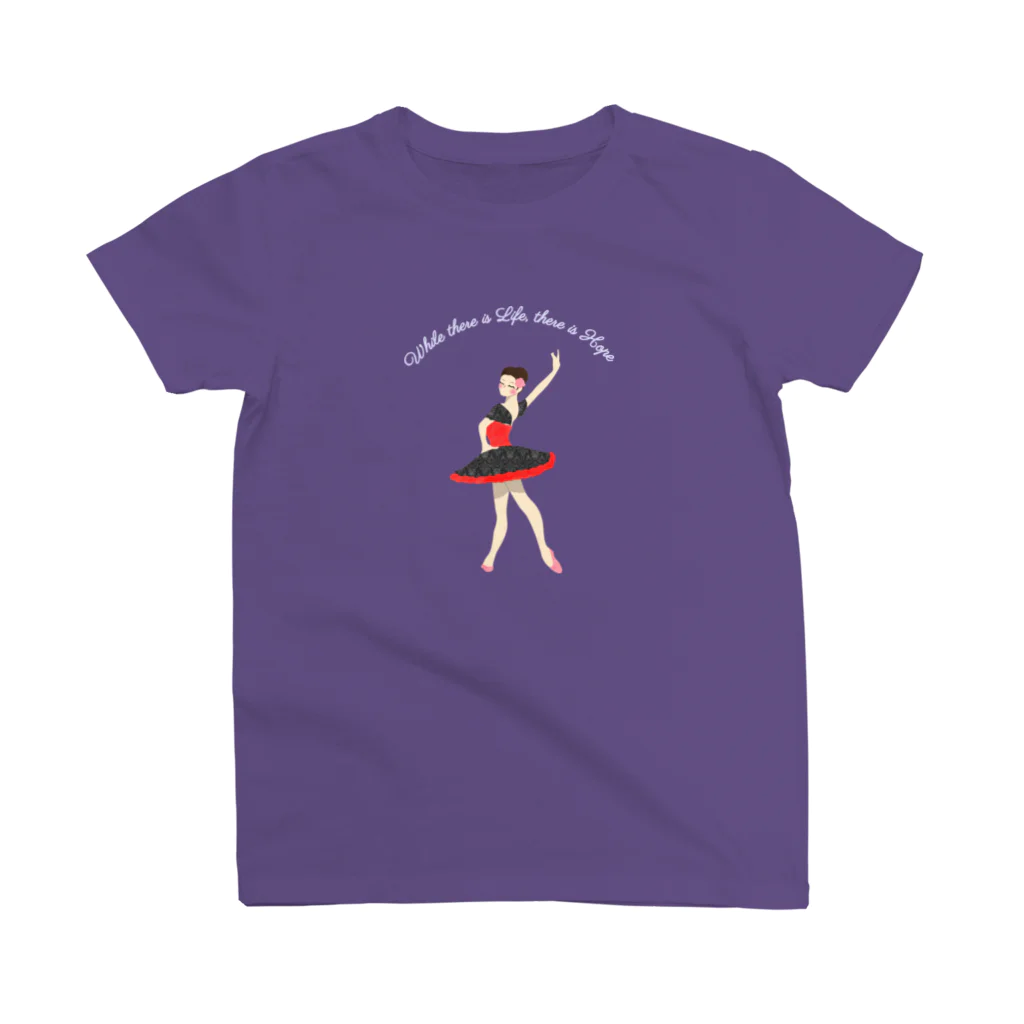 バレエシルエット ballet*pointe_pon*のバレエイラスト (キトリ/ドンキホーテ) スタンダードTシャツ