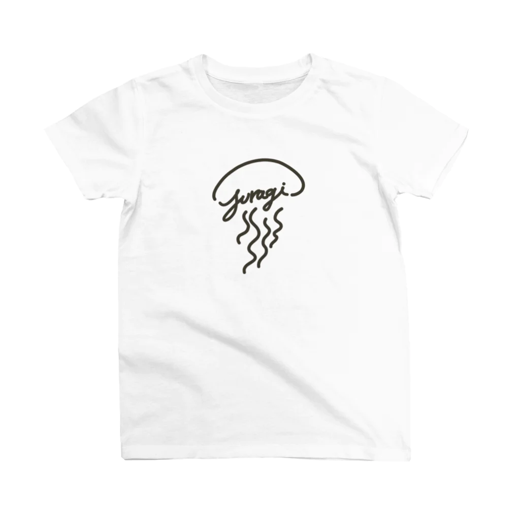 YuragiのBlack LOGO Jellyfish Regular Fit T-Shirt