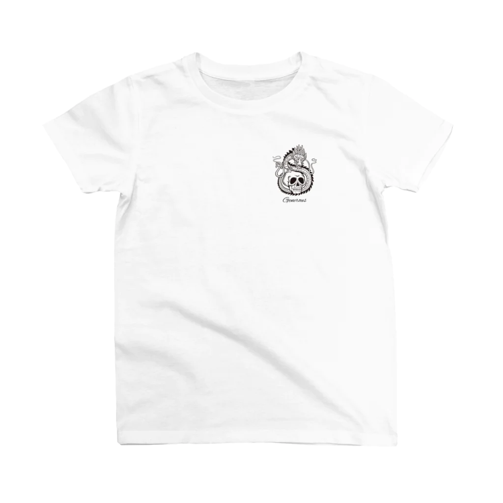 GGenerousのドラゴン＆スカル　ミニ Regular Fit T-Shirt