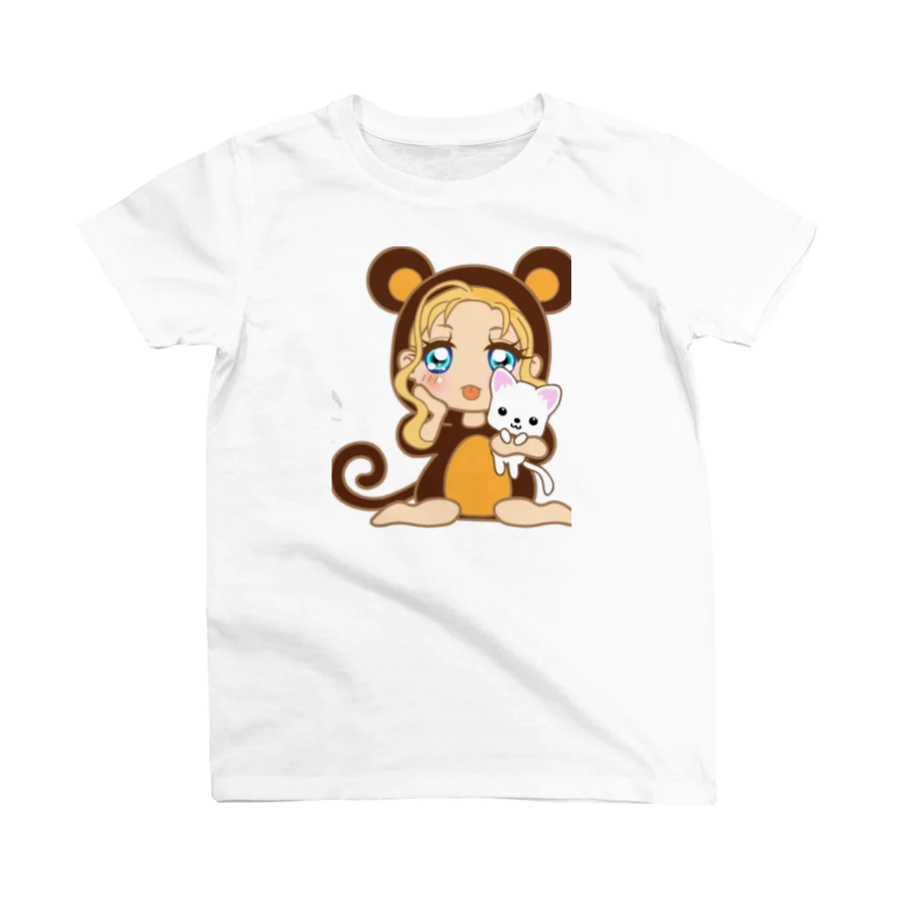 nyamnyam-girlのお猿さん(*^^*)可愛い スタンダードTシャツ