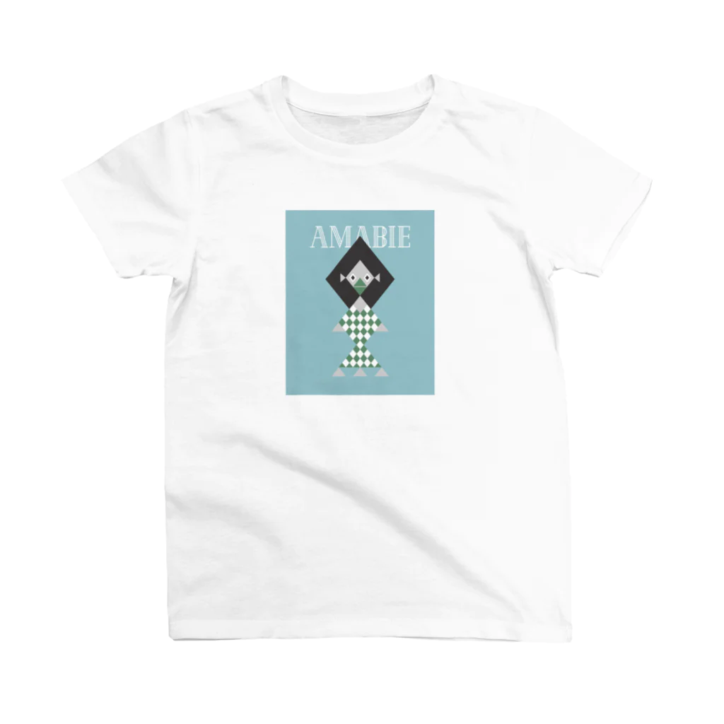 krakatukの幾何学アマビエさま（ホワイト・アッシュ） Regular Fit T-Shirt