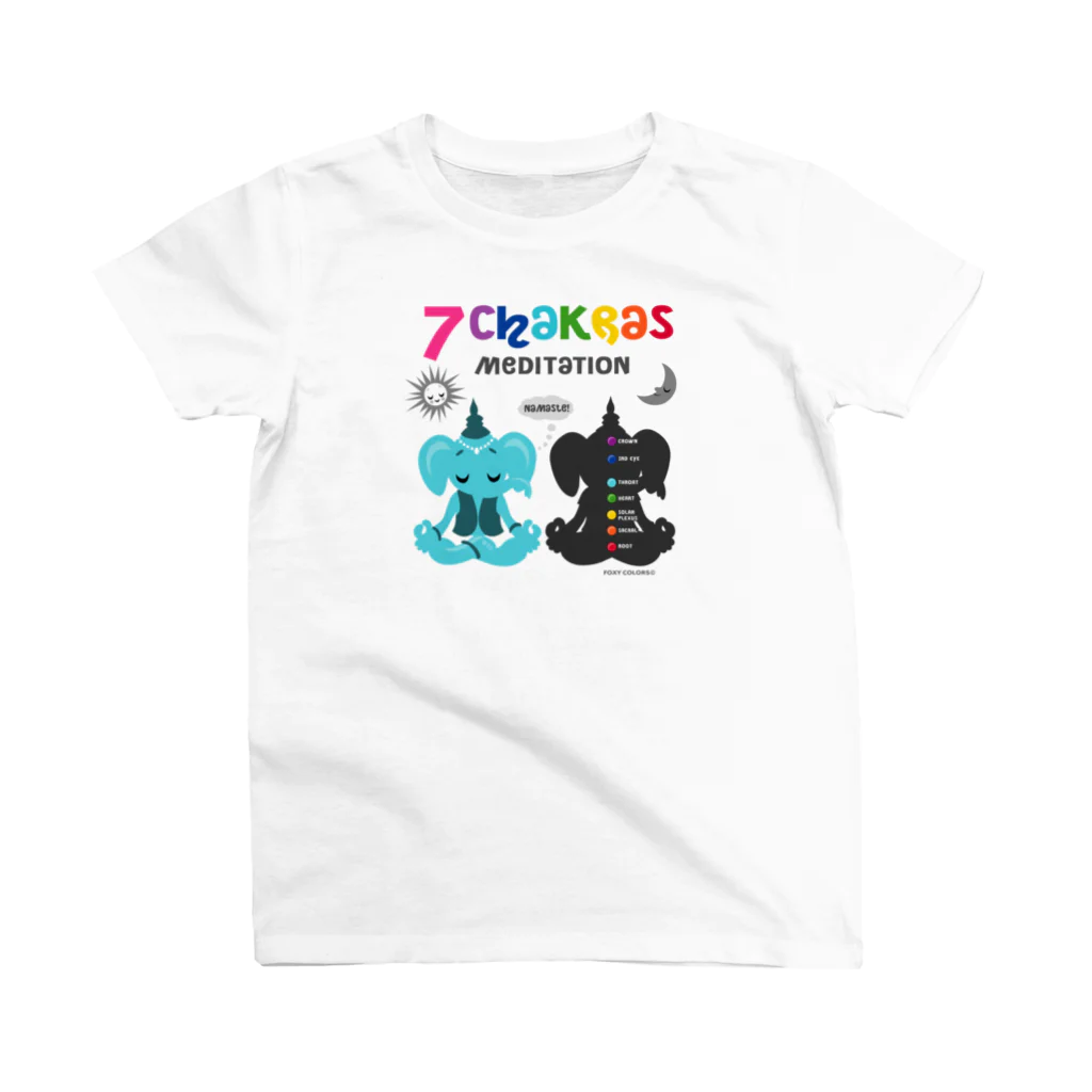 FOXY COLORSのガネゾーくんのチャクラ瞑想　ブルー Regular Fit T-Shirt