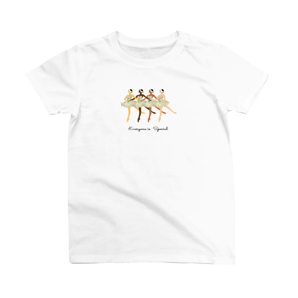 バレエシルエット ballet*pointe_pon*のバレエシルエット (４羽の白鳥) スタンダードTシャツ