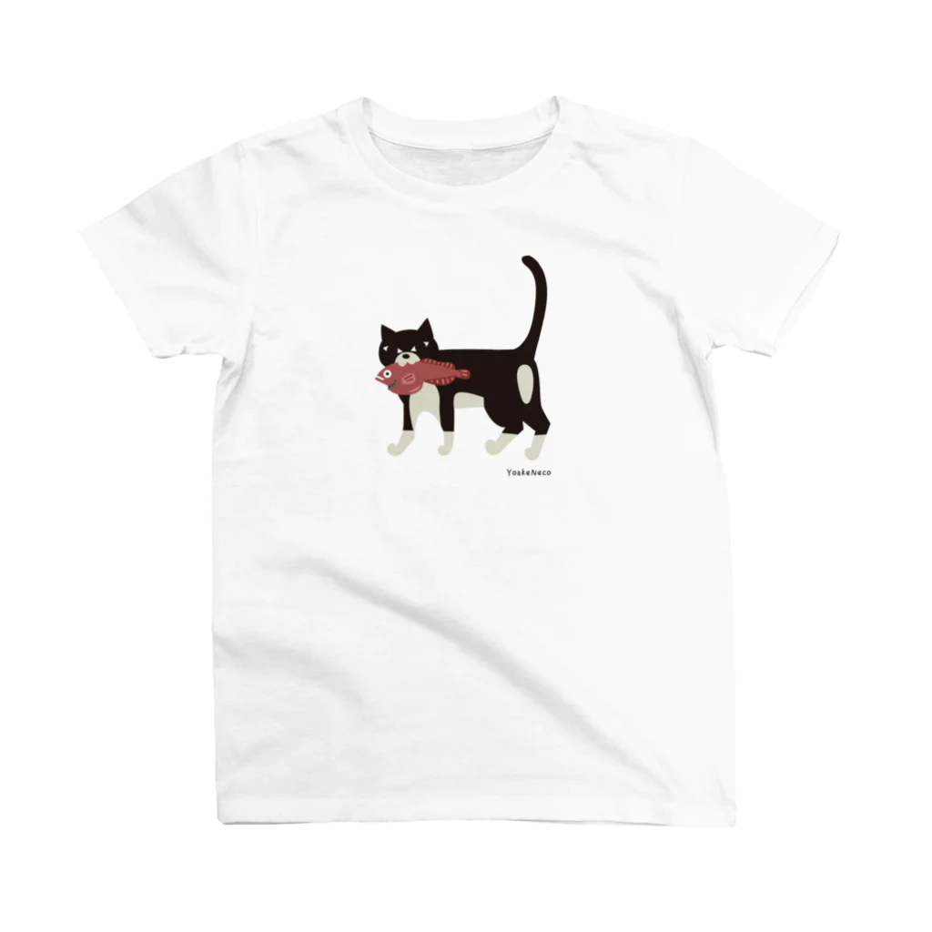 YoakeNecoのどんこねこ　しろくろ　だい スタンダードTシャツ