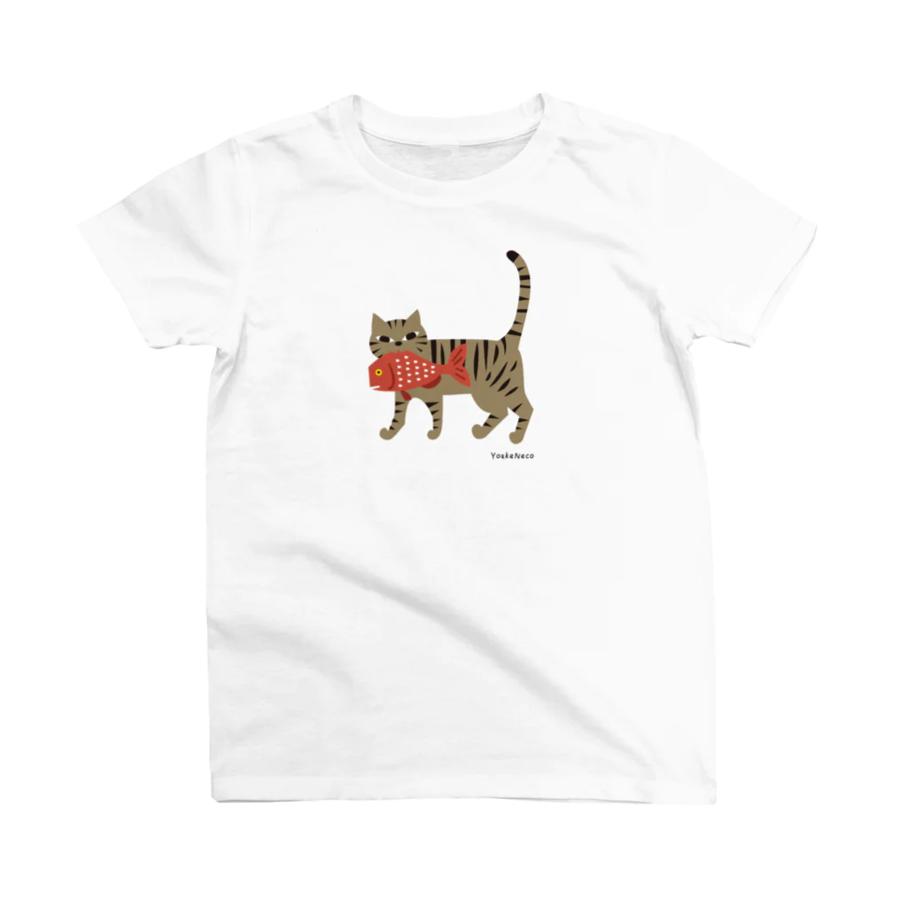 YoakeNecoのたいねこ　きじとら　だい スタンダードTシャツ