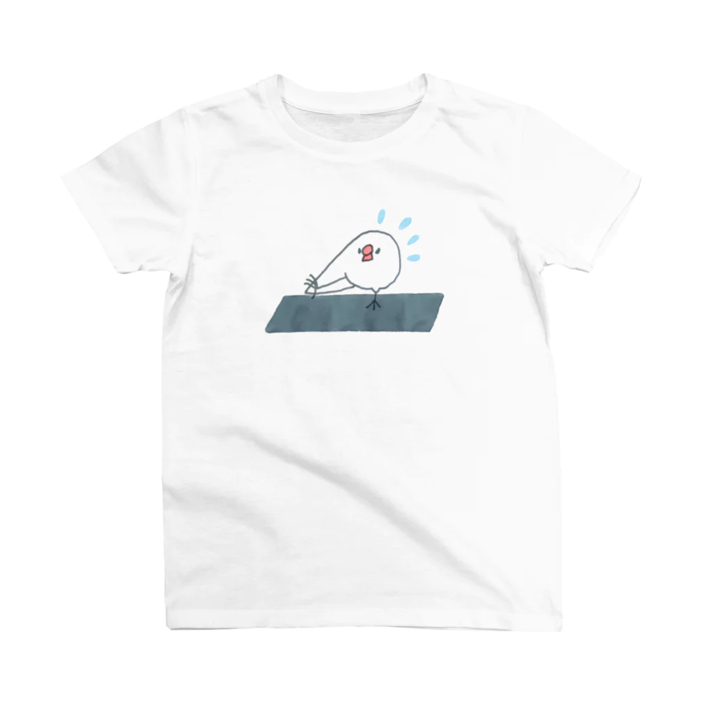 emiのストレッチをがんばる文鳥ちゃん スタンダードTシャツ