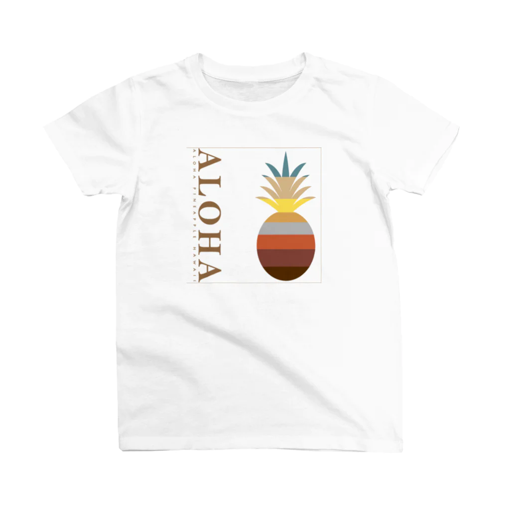 aloha_pineapple_hawaiiのALOHA パイナップル カフェオレ  102 Regular Fit T-Shirt