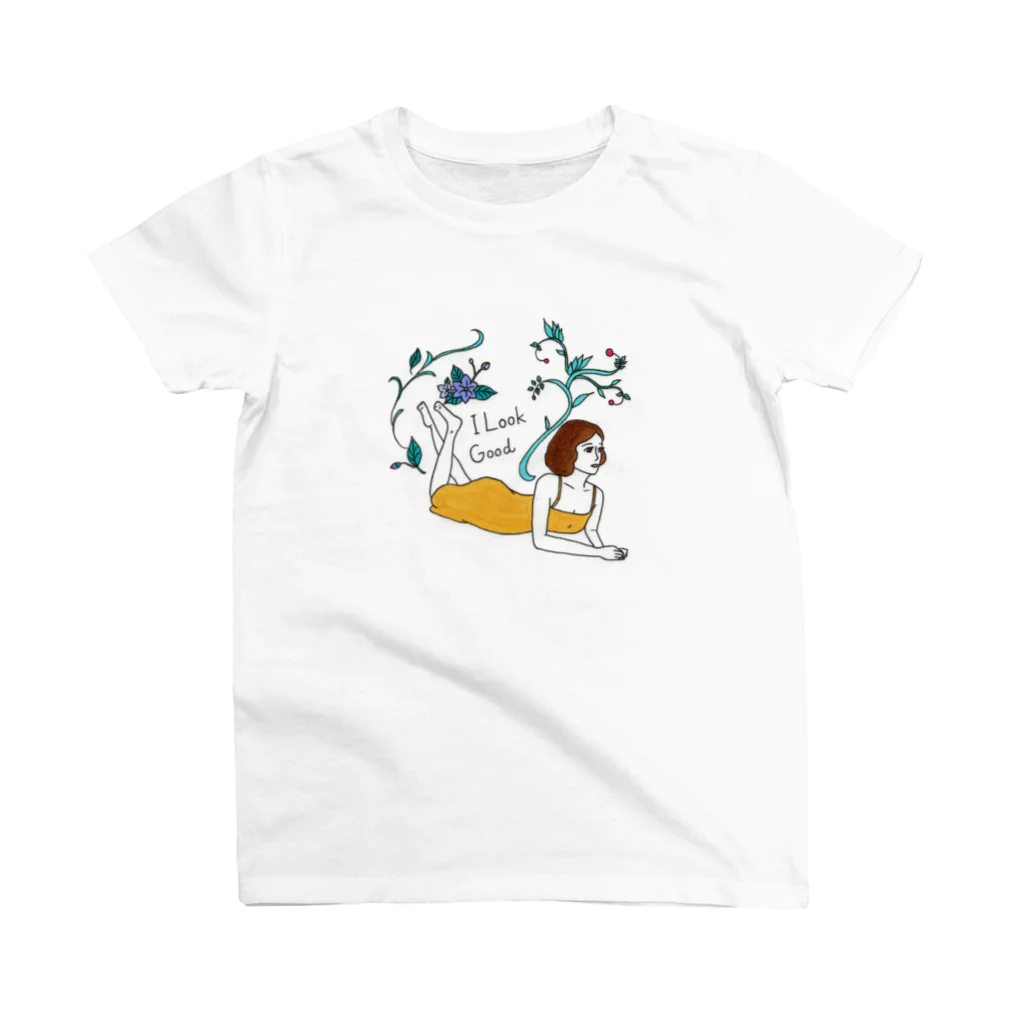 ペンと剣のI Look Good -Feminist series Regular Fit T-Shirt