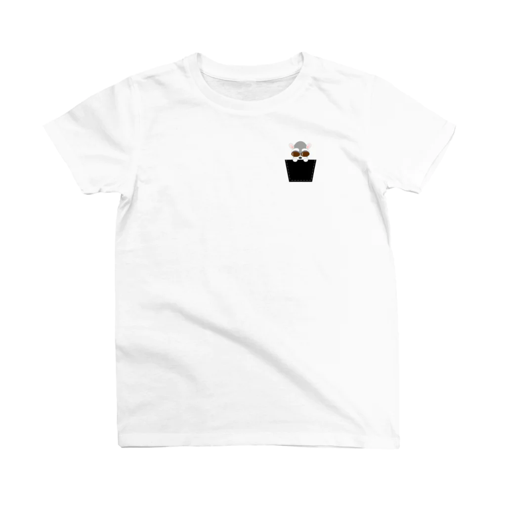 シュナウザーのikeWan_shopのikeWan★ポケットサングラシュ スタンダードTシャツ