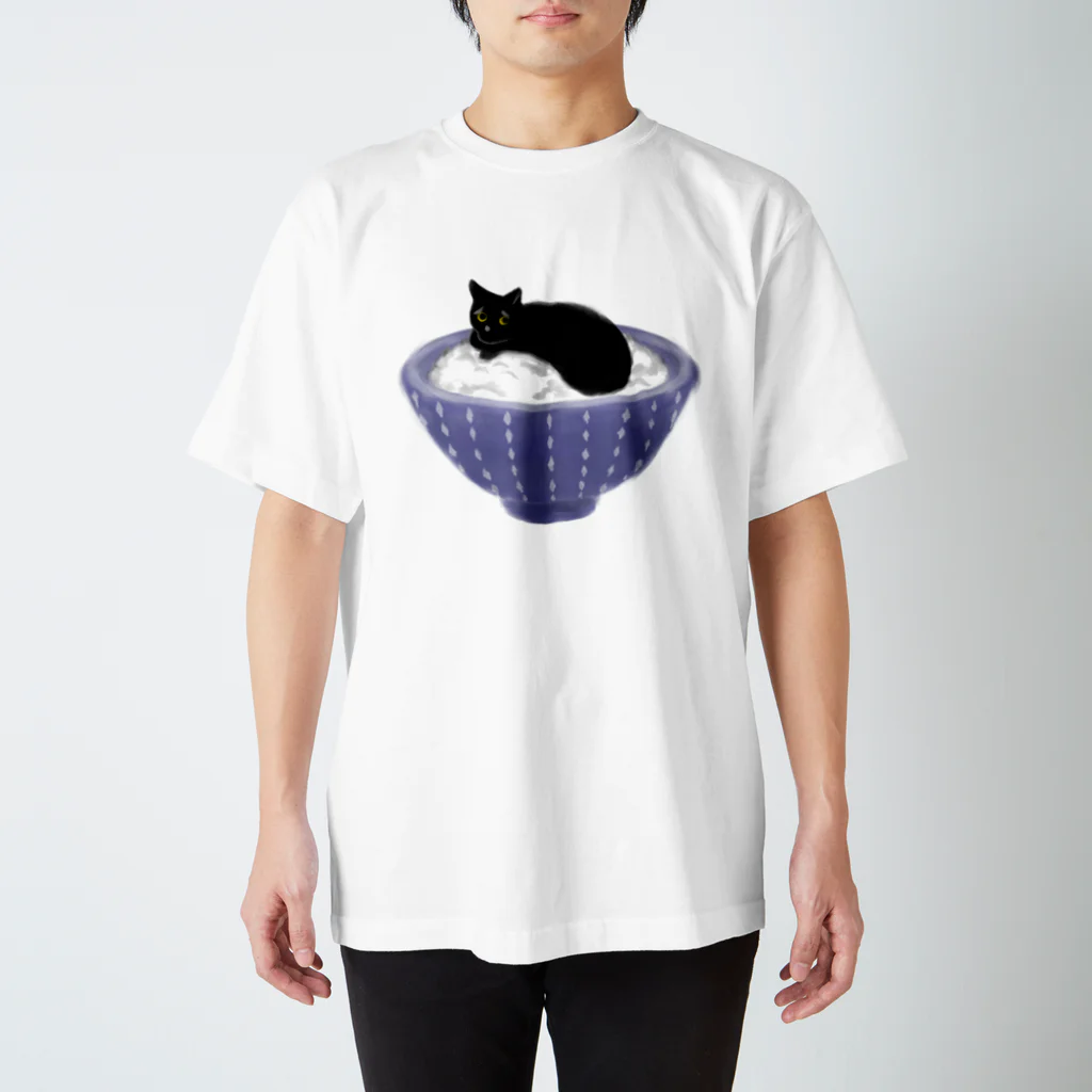 Pippi the Black Catのくろねこごはんぴぴぴ Regular Fit T-Shirt