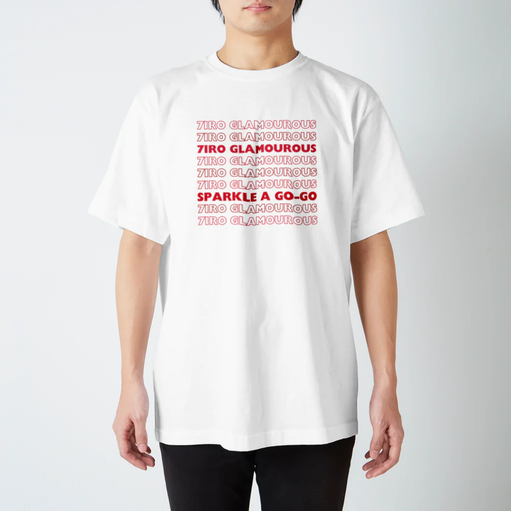 7IRO GLAMOUROUSの7IROロゴTシャツ 赤文字 スタンダードTシャツ