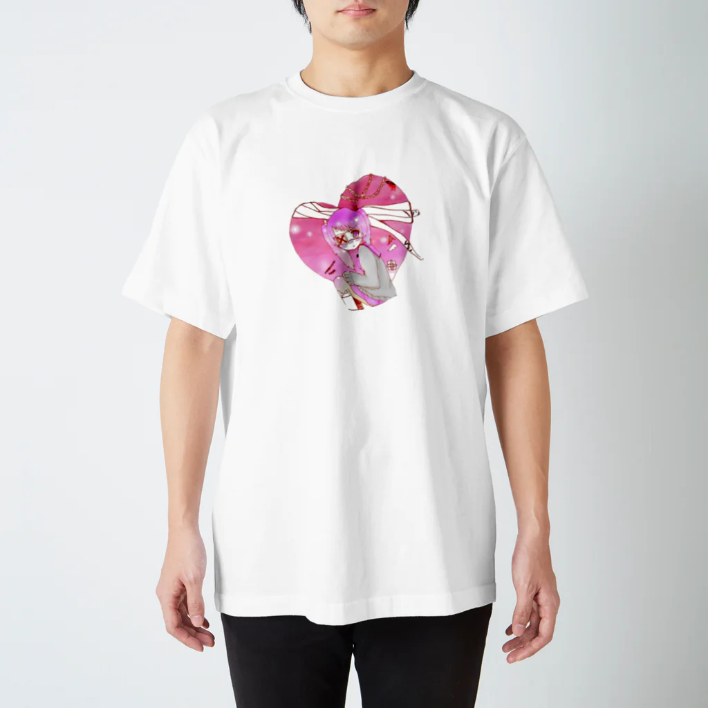 SleepinaDreamのメンヘラでもないしゆめかわいいでもないちゃん スタンダードTシャツ